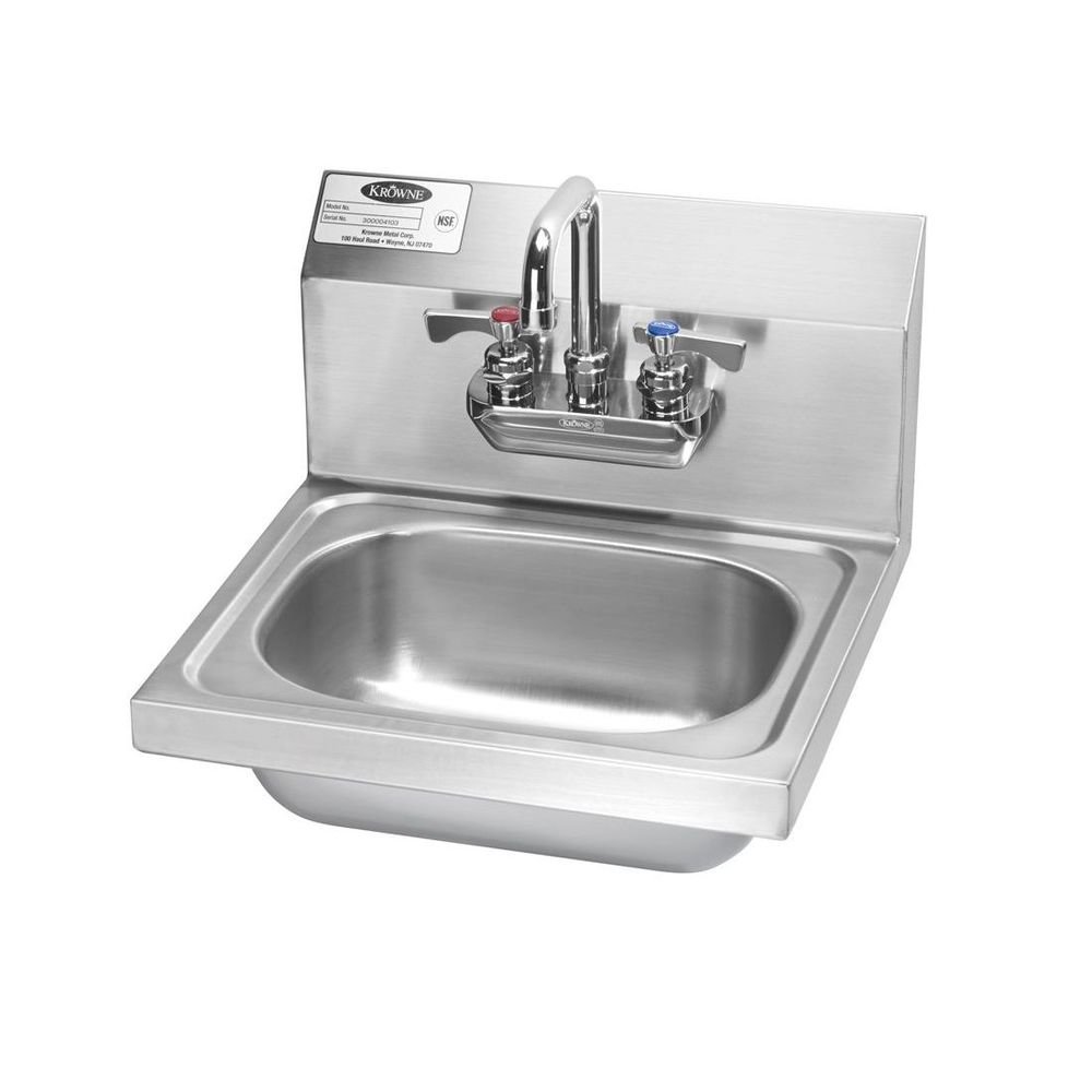 Krowne Hand Sink With Royal Series Faucet, 17 1/4 X 15 1/4 X 13 Inch