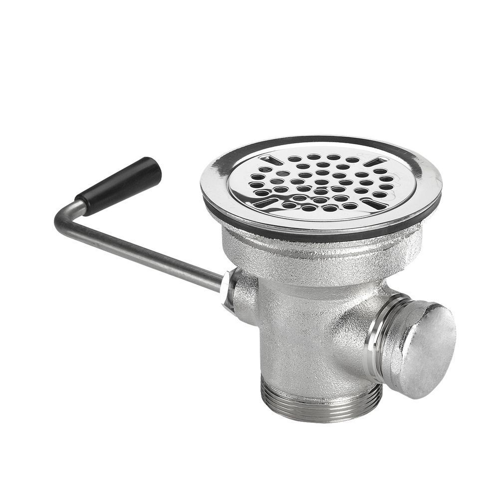 Krowne 3 .5 Inch Twist Waste Drain With Short Handle And 1 1/4 Inch Overflow Outlet