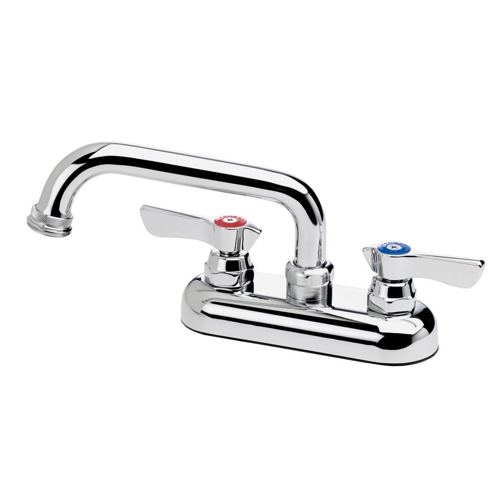 Krowne Silver Series 4 Inch Center Laundry Tub Faucet With 6 Inch Spout And Hose Adapter