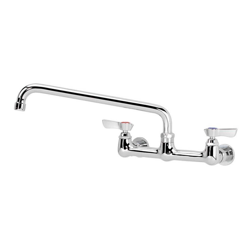 Krowne Silver Series 8 Inch Center Wall Mount Faucet With 12 Inch Swing Spout