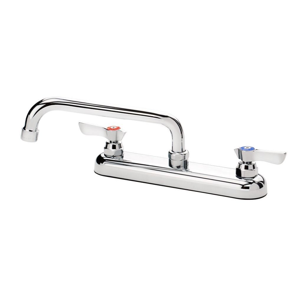 Krowne Silver Series 8 Inch Center Deck Mount Faucet With 8 Inch Spout