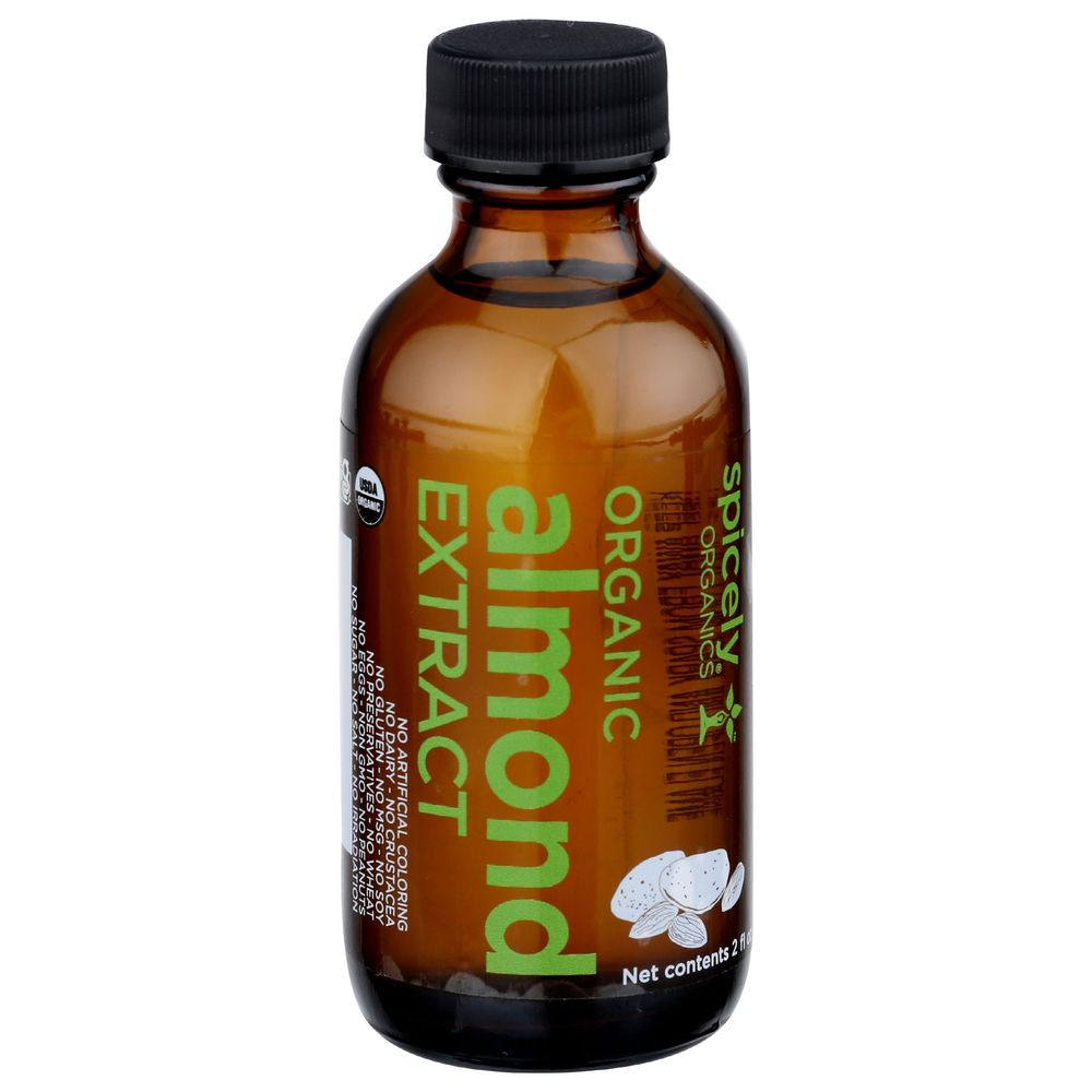 Spicely Organics Almond Extract, 2 Fluid Ounce -- 6 Per Case