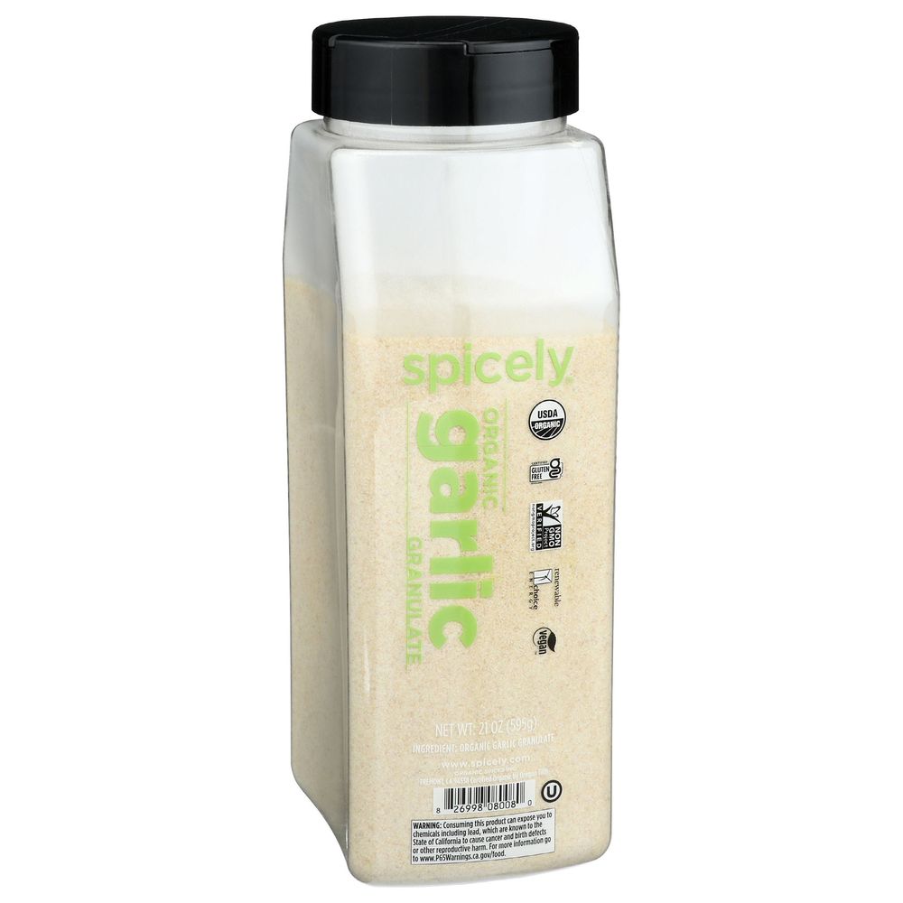 Spicely Organics Garlic Granulates, 21 Ounce -- 2 Per Case
