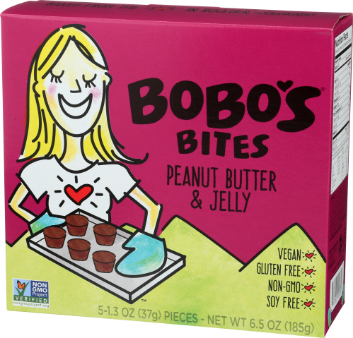 Bobo's Oat Bar Peanut Butter And Jelly Bites, 6.5 Ounce -- 6 Per Case