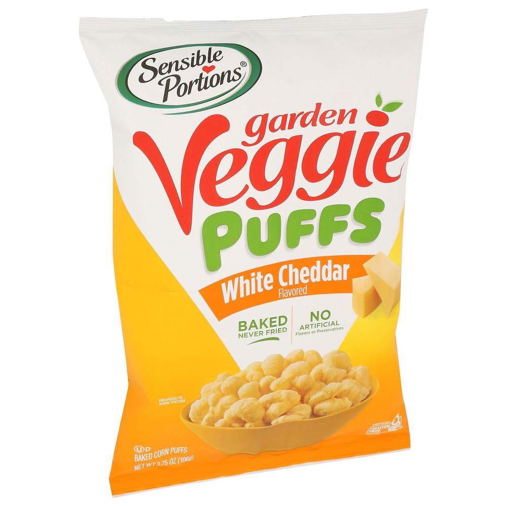 Sensible Portions White Cheddar Garden Veggie Puffs, 3.75 Ounce -- 6 Per Case