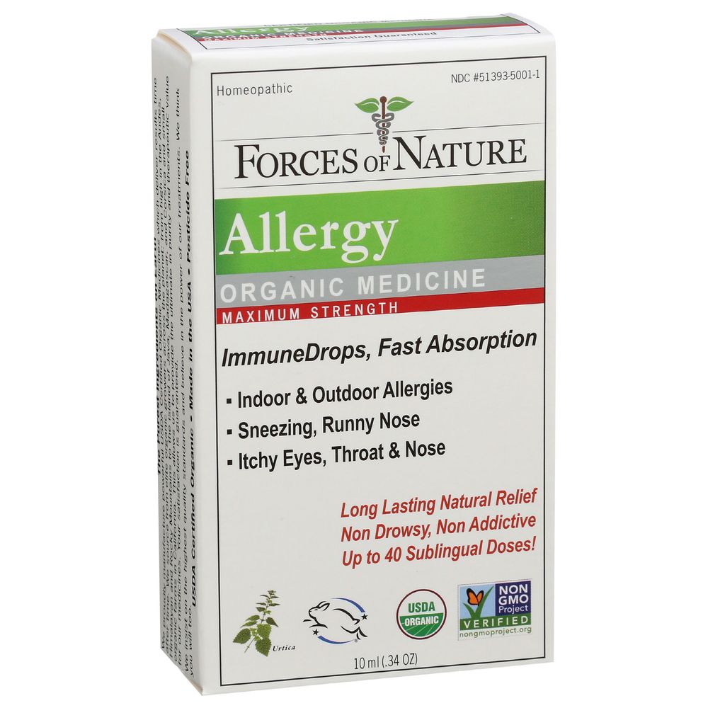 Forces Of Nature Organic Maximum Strength Allergy Drops, 10 Ml