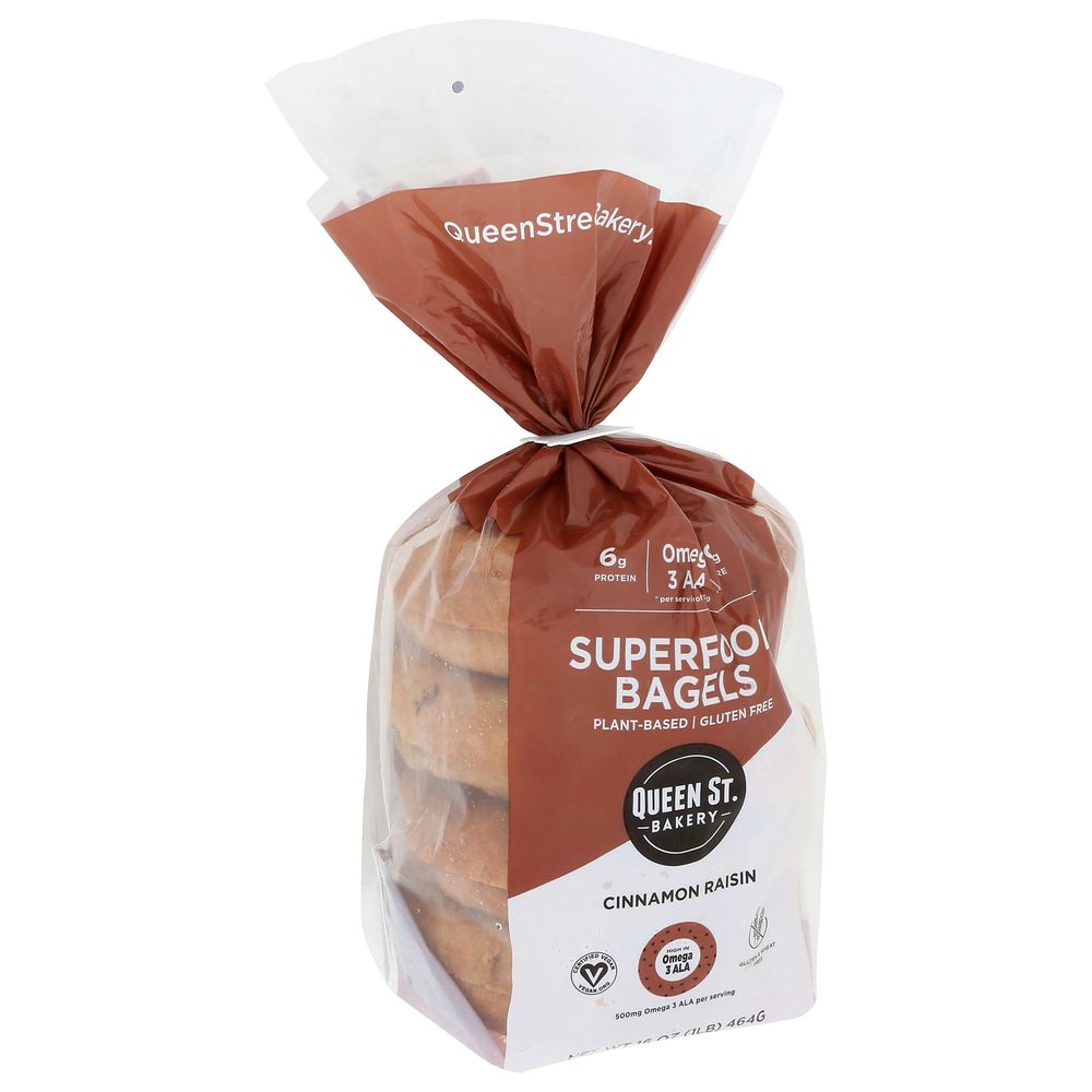 Queen Street Bakery Cinnamon Raisin Bagel, 16.37 Ounce -- 5 Per Case