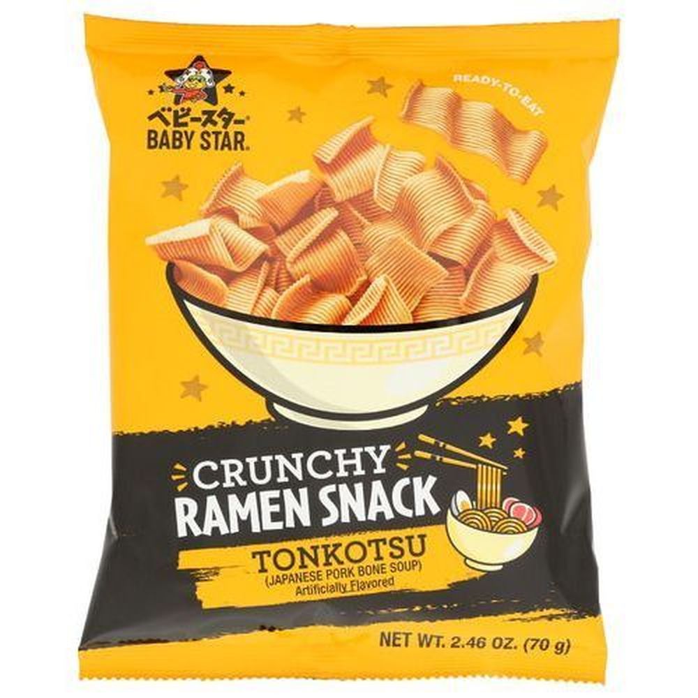 Baby Star Tonkotsu Crunchy Ramen Snack, 2.46 Ounce -- 6 Per Case
