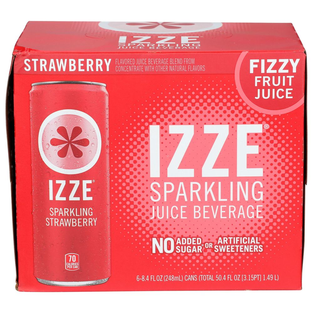 Izze Strawberry Sparkling Juice, 8.4 Fluid Ounce -- 24 Per Case