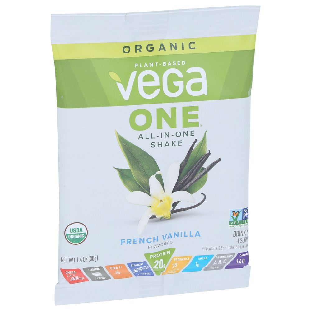 Vega Organic French Vanilla Flavored Drink Mix, 1.4 Ounce -- 10 Per Case