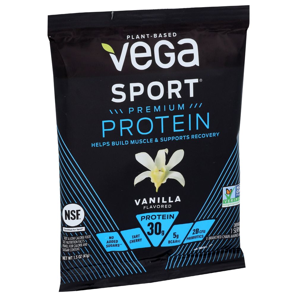 Vega Vanilla Flavor Protein Drink Mix, 1.5 Ounce -- 12 Per Case