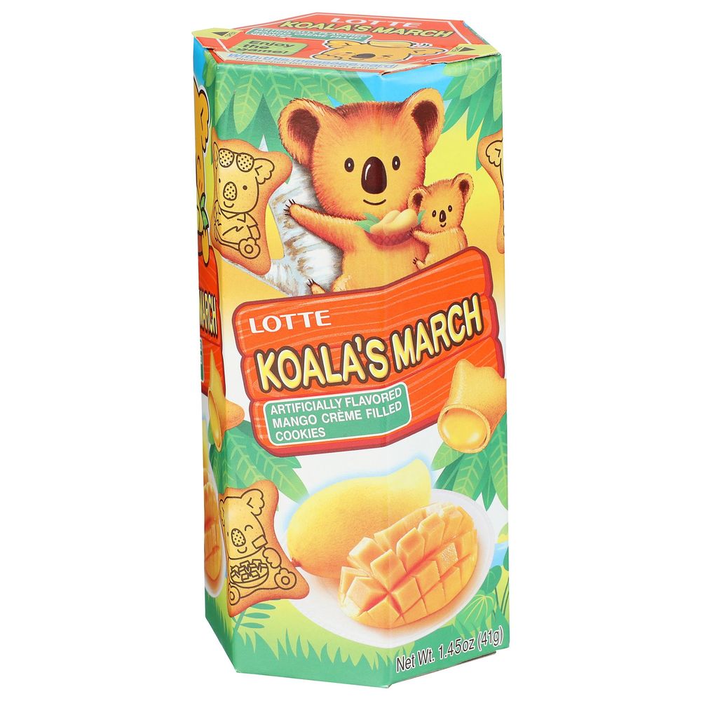 Lotte Koalas March Mango Crème Filled Cookies, 1.45 Ounce -- 6 Per Case