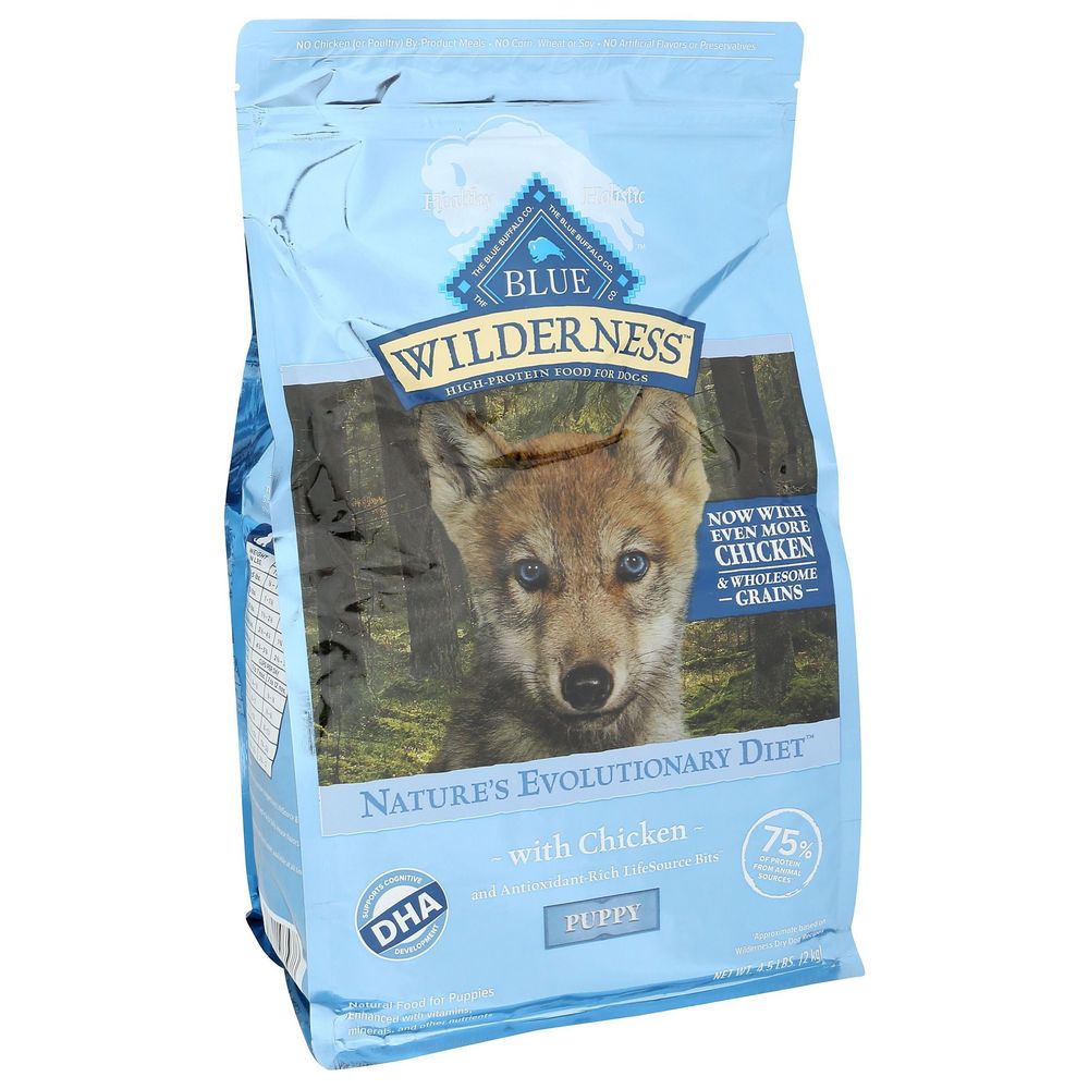 Blue Buffalo Wilderness High Protein Natural Puppy Dry Dog Food, 4.5 Pound -- 3 Per Case