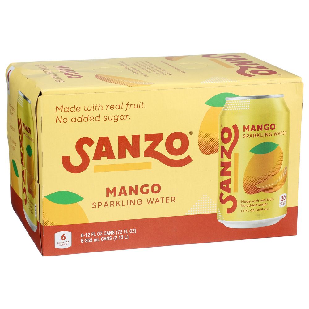 Sanzo Mango Sparkling Water, 12 Fluid Ounce -- 24 Per Case