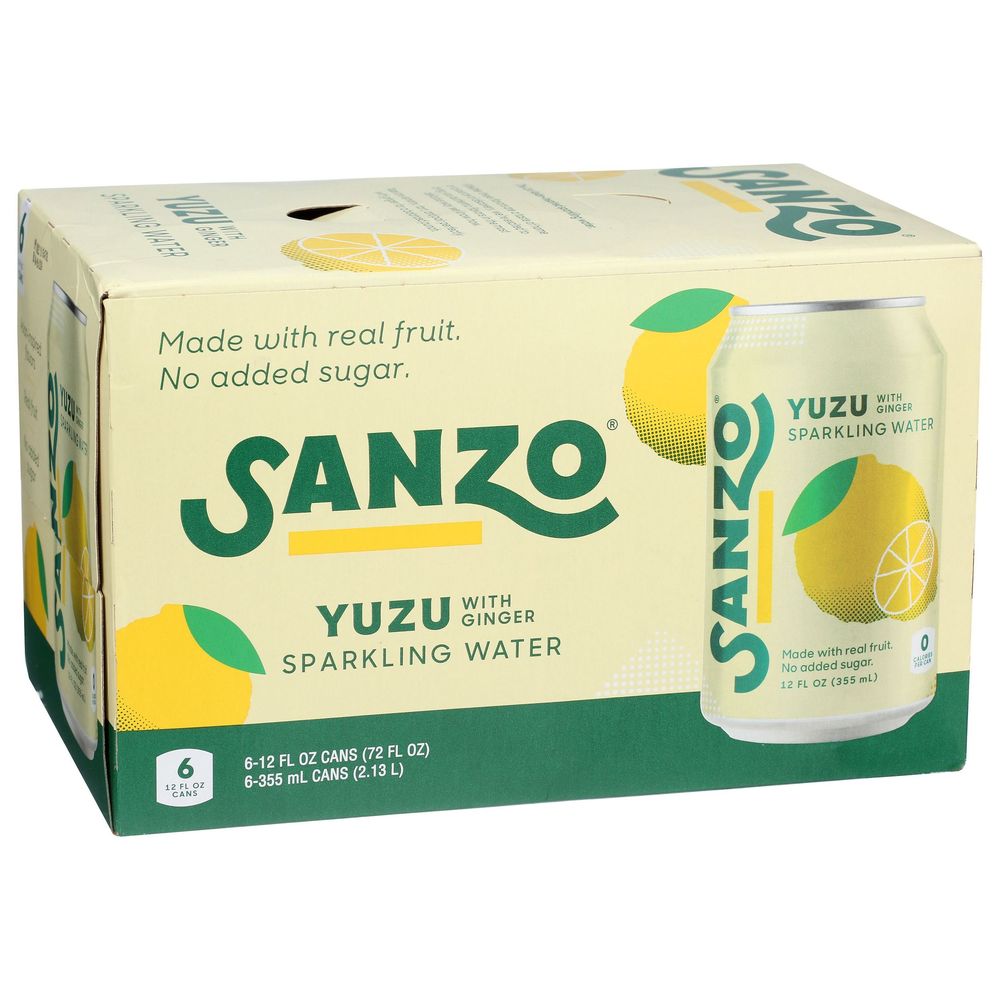 Sanzo Yuzu With Ginger Sparkling Water, 12 Fluid Ounce -- 24 Per Case