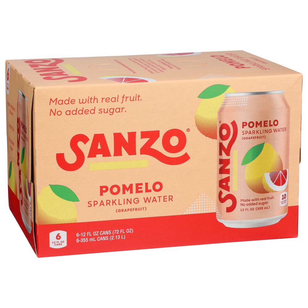 Sanzo Pomelo Sparkling Water, 12 Fluid Ounce -- 4 Per Case