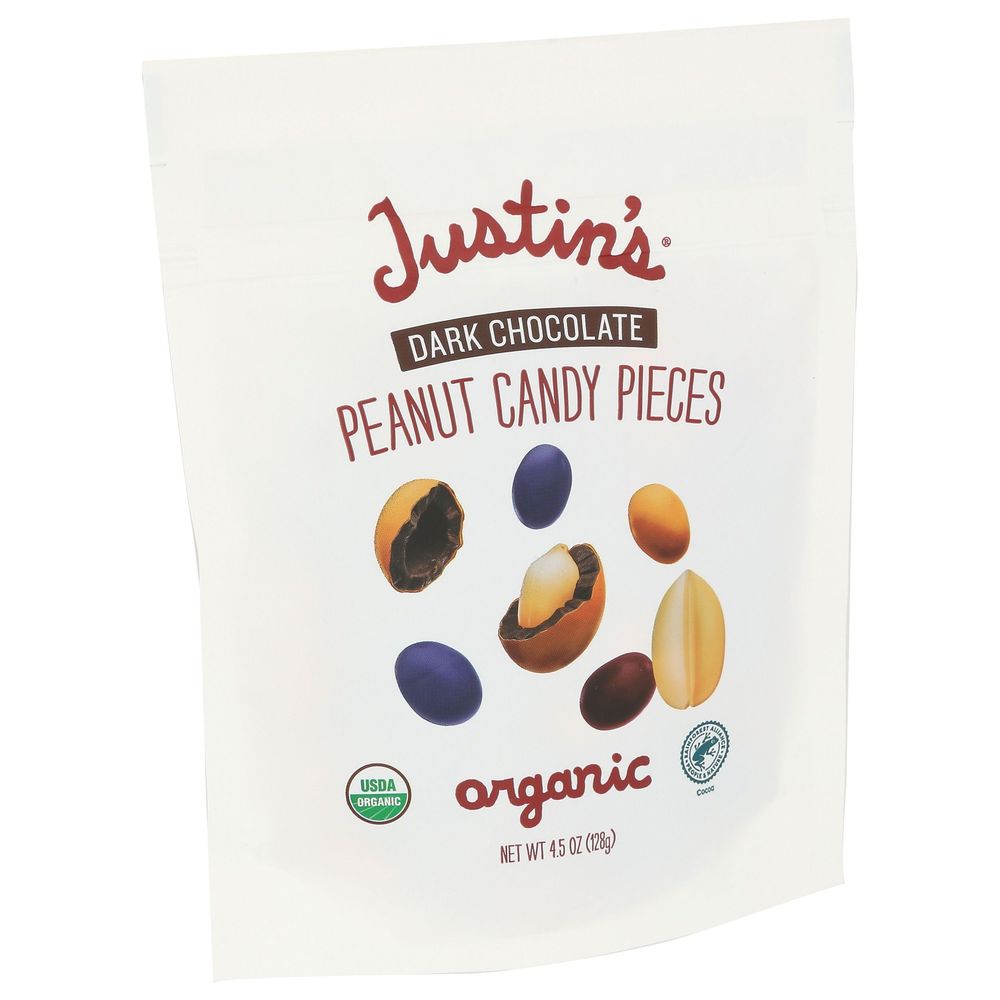 Justin's Dark Chocolate Peanut Candy Pieces, 4.5 Ounce -- 6 Per Case