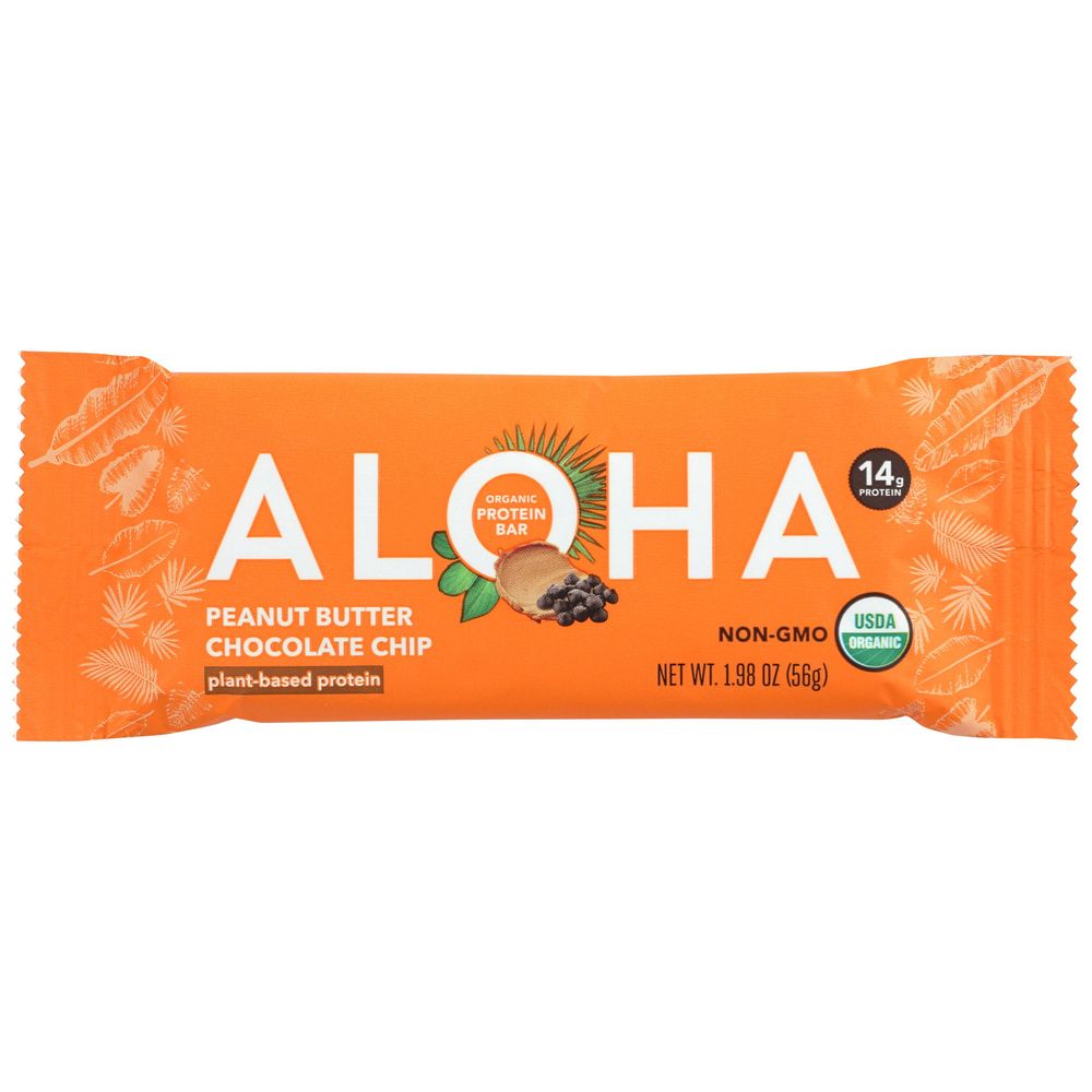 Aloha Organic Peanut Butter Chocolate Chip Protein Bar