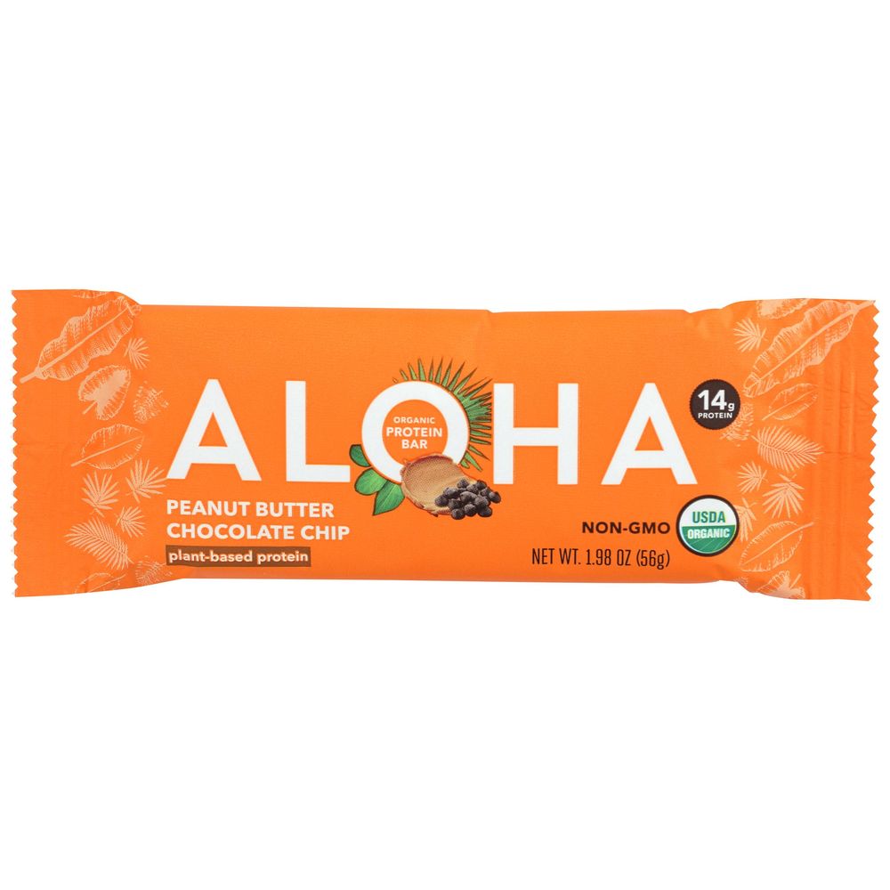 Aloha Organic Peanut Butter Chocolate Chip Protein Bar