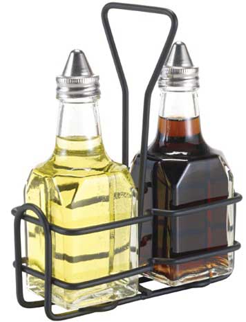 Winco Black Wire Rectangle Cruet Rack For 6 Ounce Oil/vinegar Bottles -- 48 Per Case