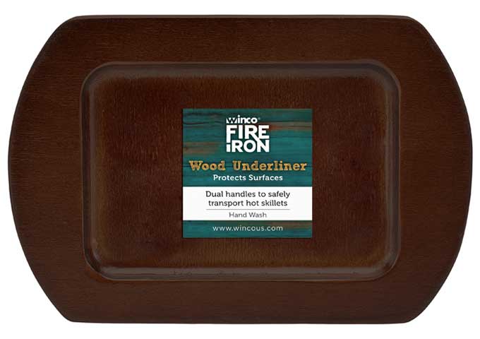 Winco Fireiron Wood Rectangular Underliner For Casm-7rt Mini Induction Server -- 48 Per Case