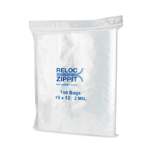 Bagco Zippit Clear 2 Mil Resealable Bag, 10 X 12 Inch -- 1000 Per Case
