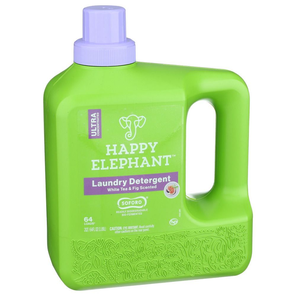Happy Elephant White Tea And Fig Scent Laundry Detergent, 64 Fluid Ounce -- 4 Per Case