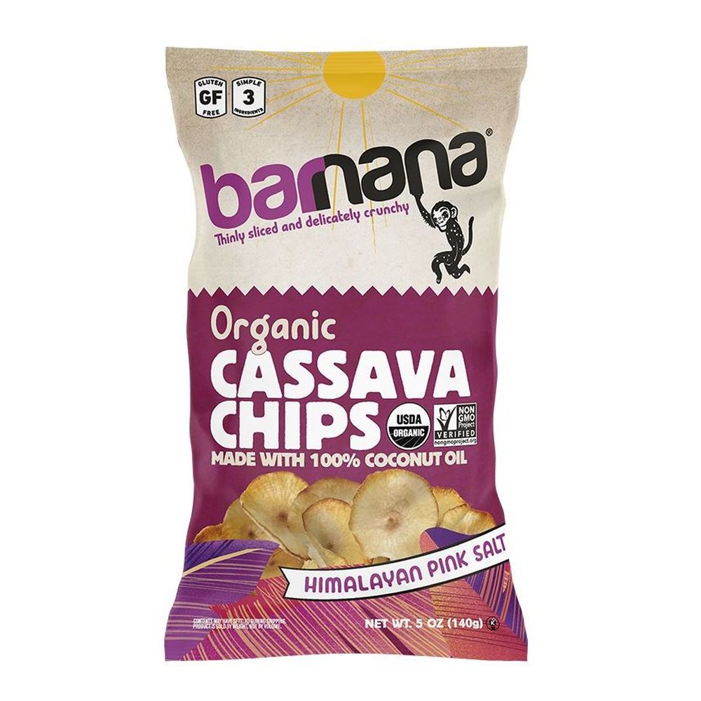 Barnana Organic Himalayan Pink Salt Cassava Chips, 5 Ounce -- 6 Per Case