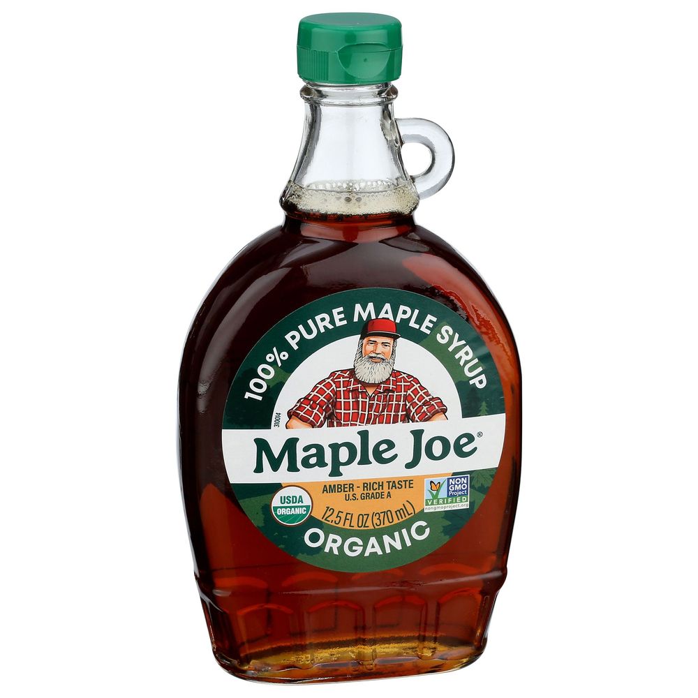 Maple Joe Organic Amber Pure Maple Syrup, 12.5 Fluid Ounce -- 12 Per Case