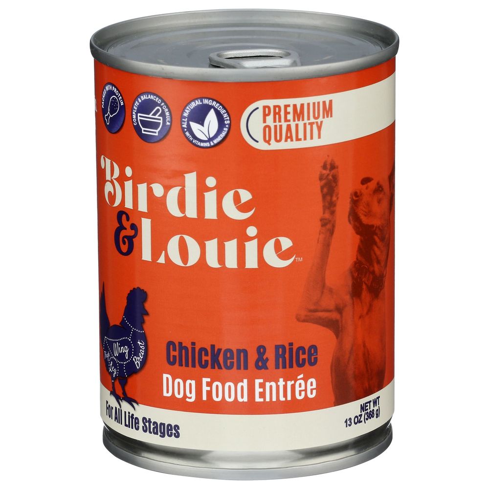 Birdie And Louie Chicken And Rice Dog Food, 13 Ounce -- 12 Per Case