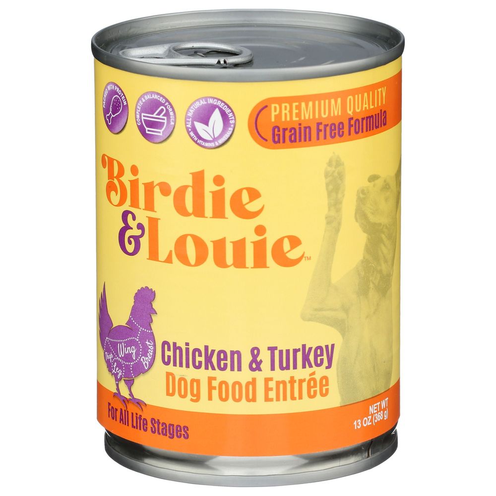 Birdie And Louie Chicken And Turkey Dog Food, 13 Ounce -- 12 Per Case