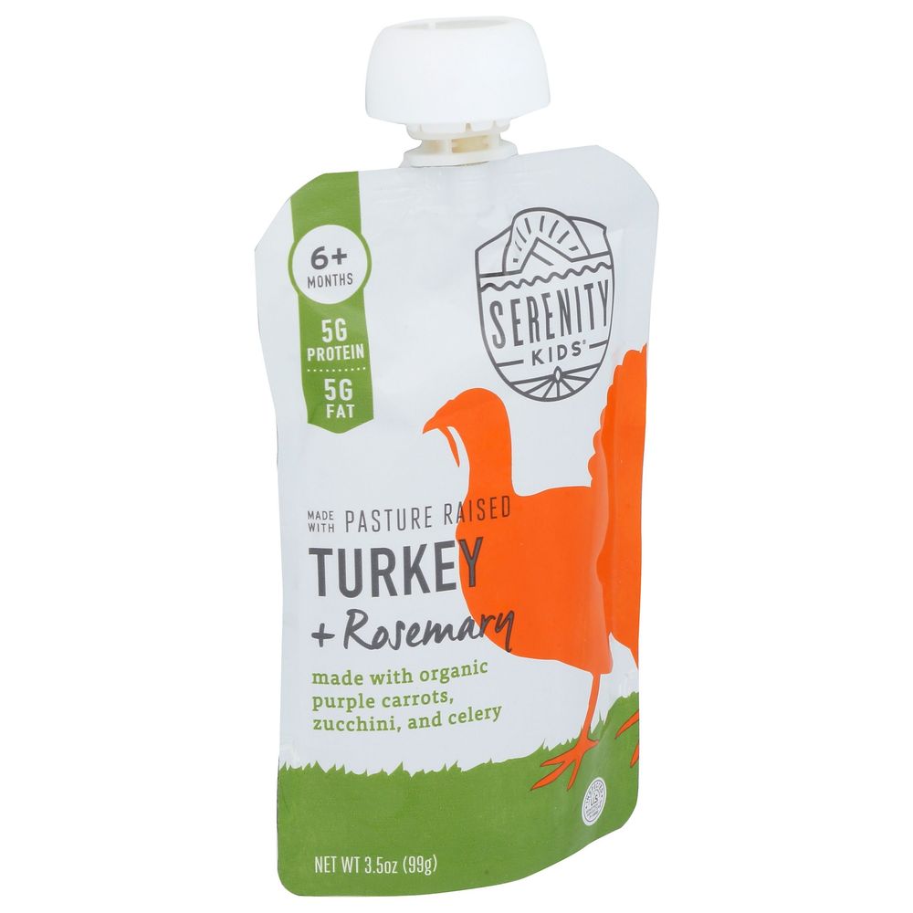 Serenity Kids Pasture Raised Turkey Rosemary With Carrots Zucchini And Celery Baby Food, 3.5 Ounce -- 6 Per Case