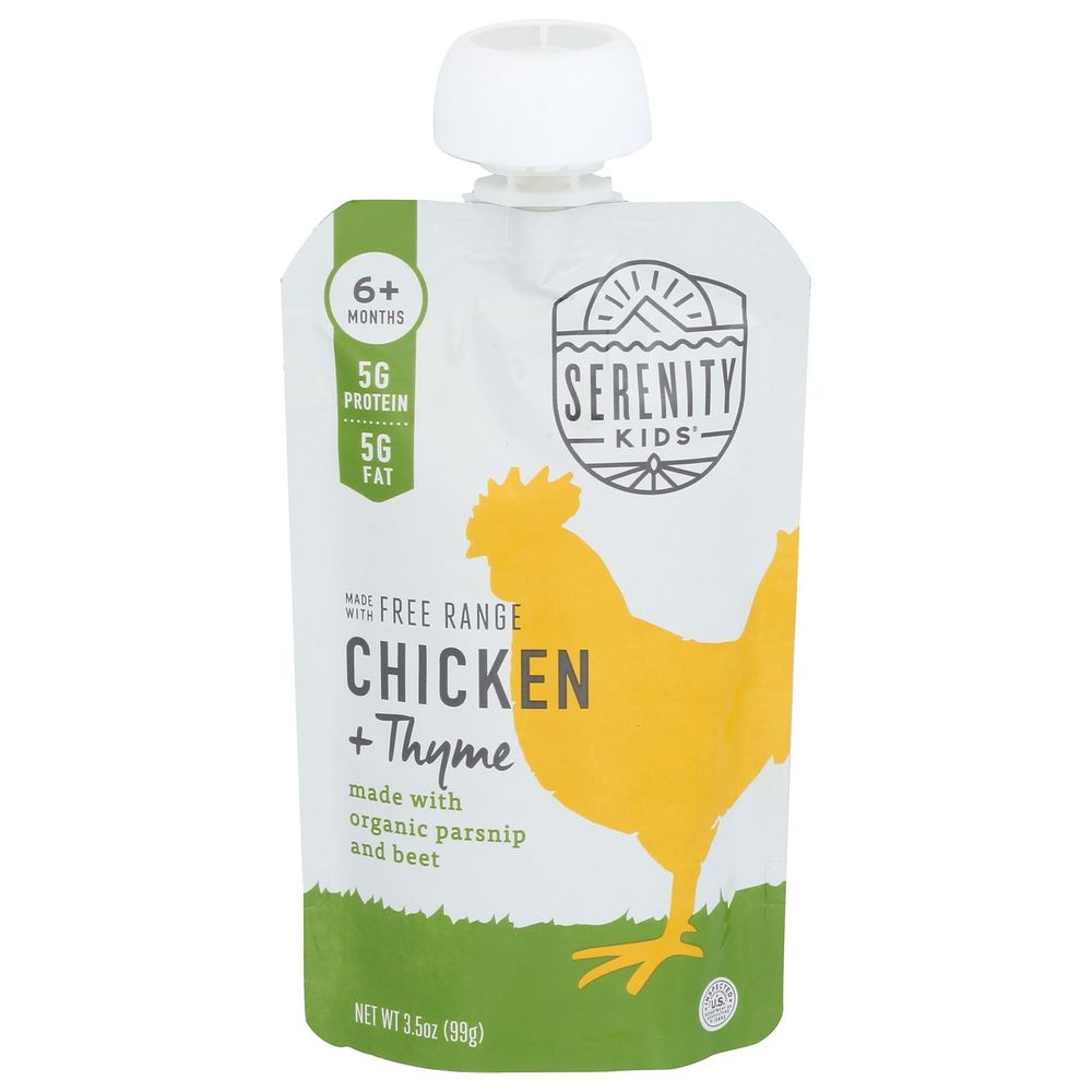 Serenity Kids Chicken And Thyme Baby Food, 3.5 Ounce -- 6 Per Case