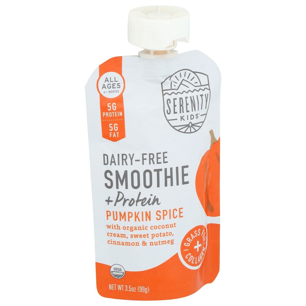Serenity Kids Dairy Free Pumpkin Spice Smoothie Plus Protein, 3.5 Ounce -- 6 Per Case