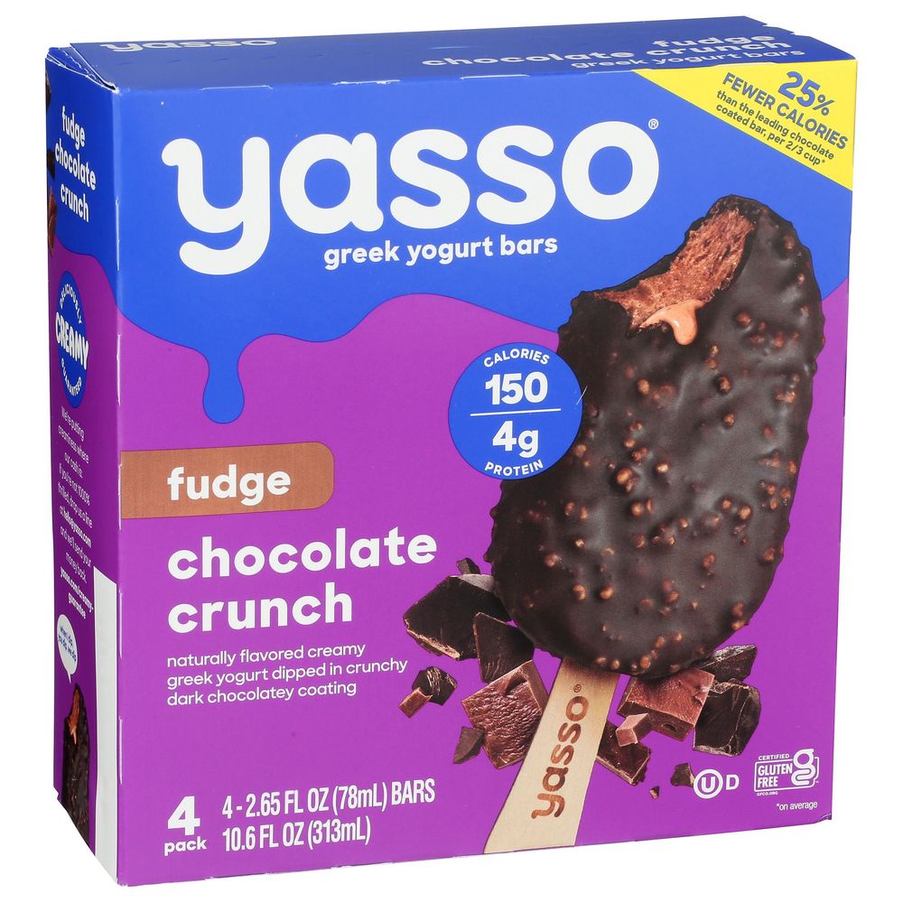 yassページ Yasso Chocolate Crunch Fudge Greek Yogurt Bar, 2.65 Fluid Ounce