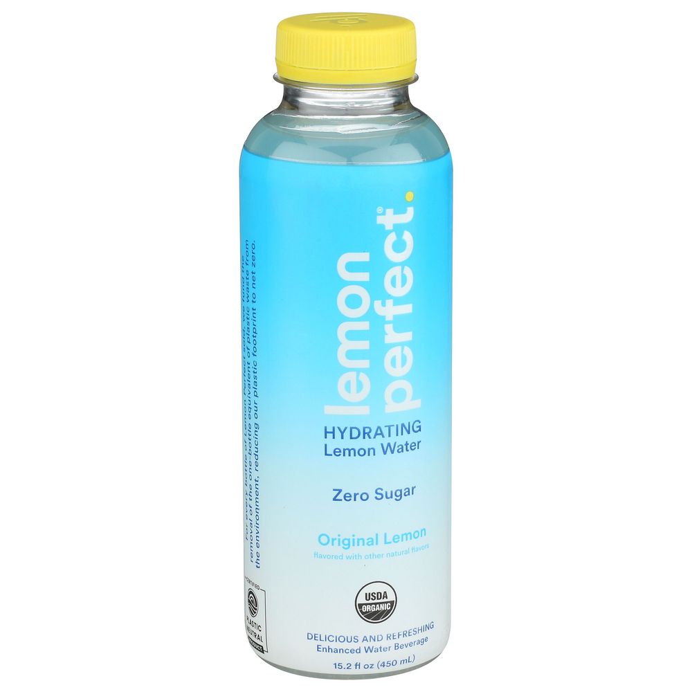 Lemon Perfect Hydrating Zero Sugar Original Lemon Water, 15.2 Ounce -- 12 Per Case