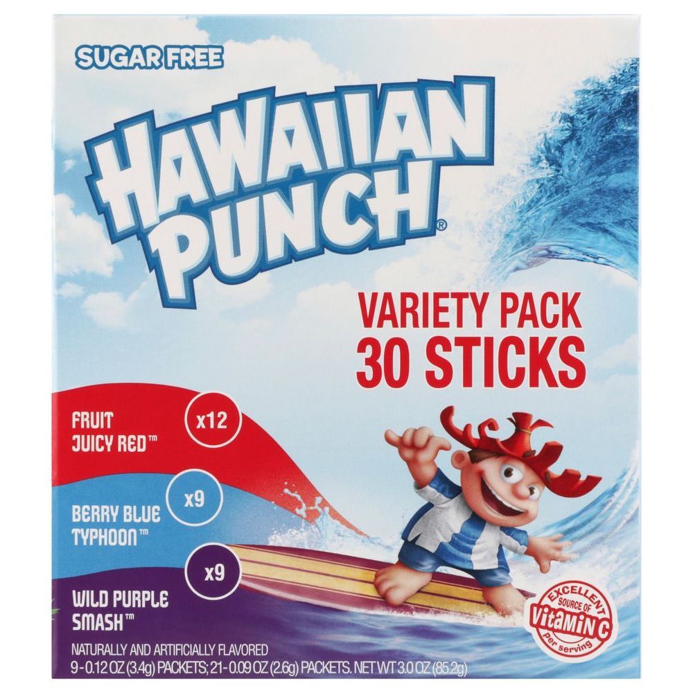 Hawaiian Punch Sugar Free Powder Drink Mix, Variety Pack, 3 Ounce -- 6 Per Case