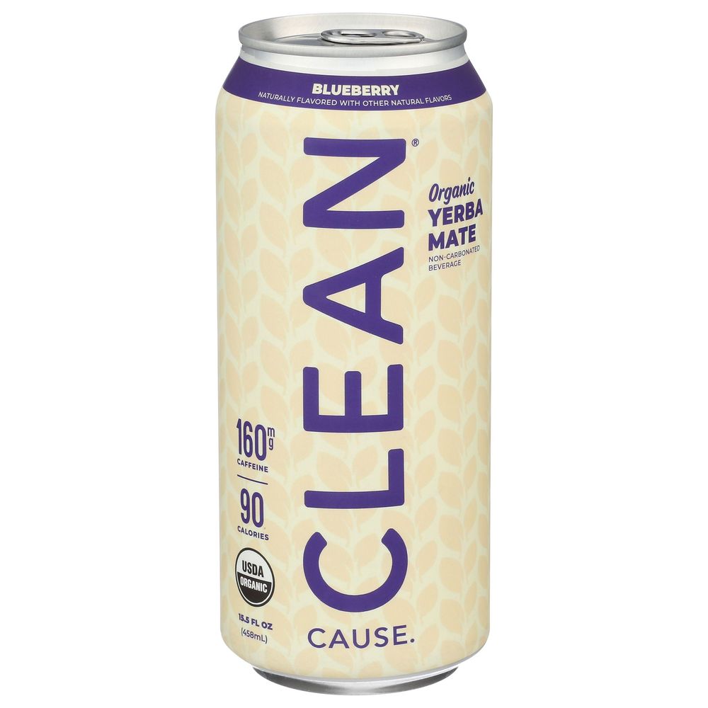Clean Cause Organic Blueberry Yerba Mate, 15.5 Fluid Ounce -- 12 Per Case