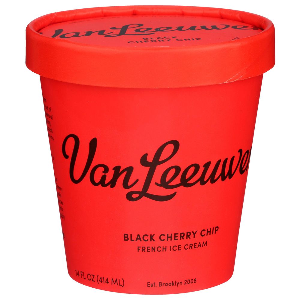 Van Leeuwen Black Cherry Chip Ice Cream, 14 Fluid Ounce -- 8 Per Case