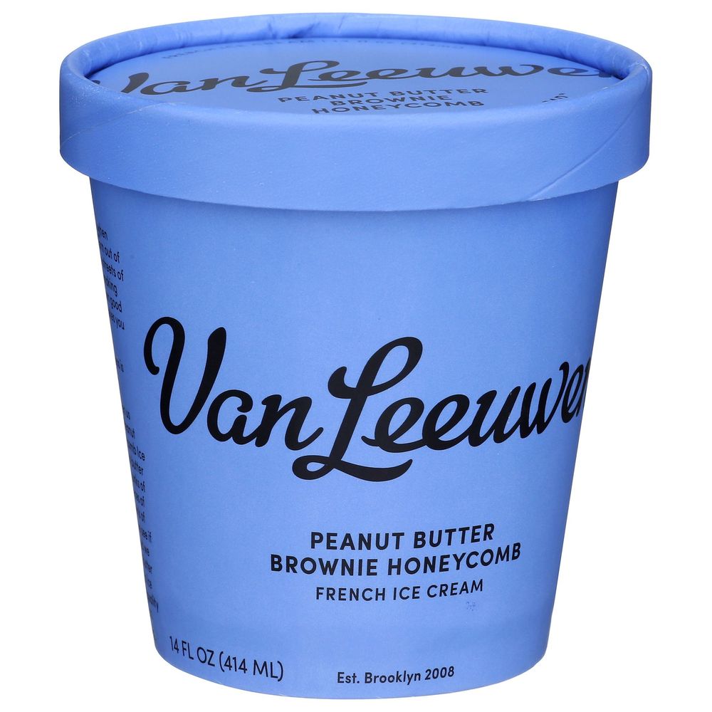 Van Leeuwen Peanut Butter Brownie Chip Ice Cream, 14 Fluid Ounce -- 8 Per Case