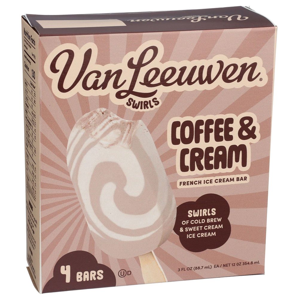 Van Leeuwen Coffee And Cream Ice Cream Bar, 12 Fluid Ounce -- 6 Per Case
