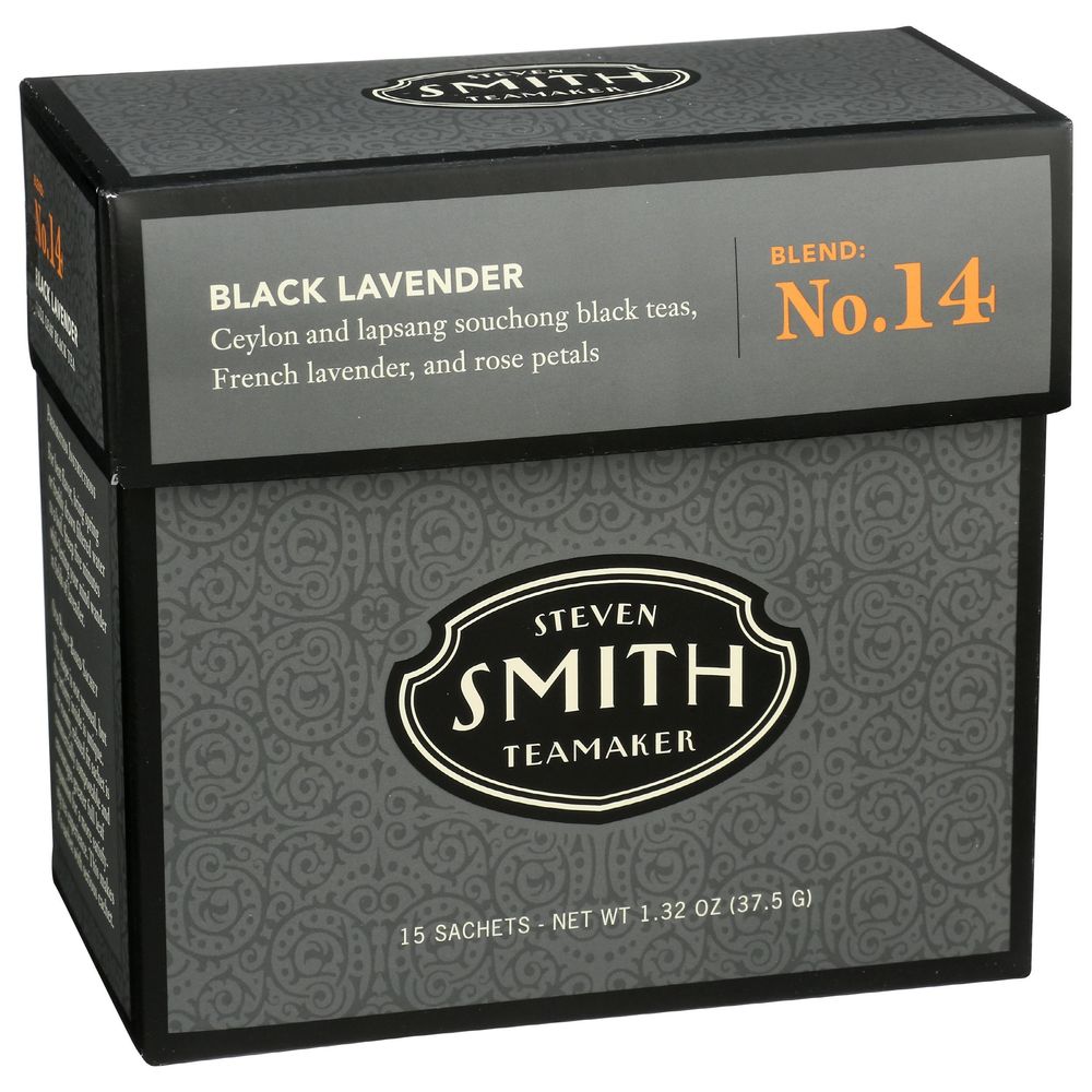 Steven Smith Teamaker Lavender Black Tea, 15 Tea Bags -- 6 Per Case