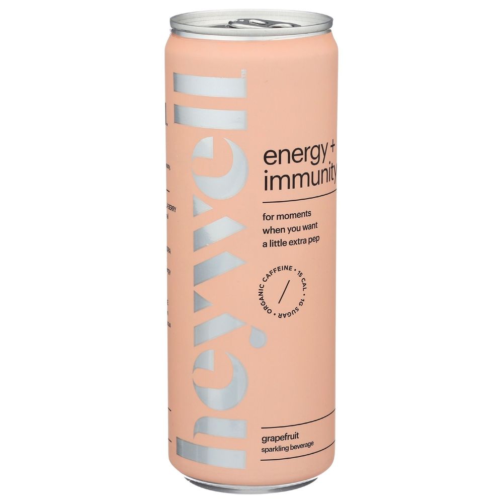 Heywell Energy Plus Immunity Grapefruit Sparkling Beverage, 12 Fluid Ounce -- 12 Per Case