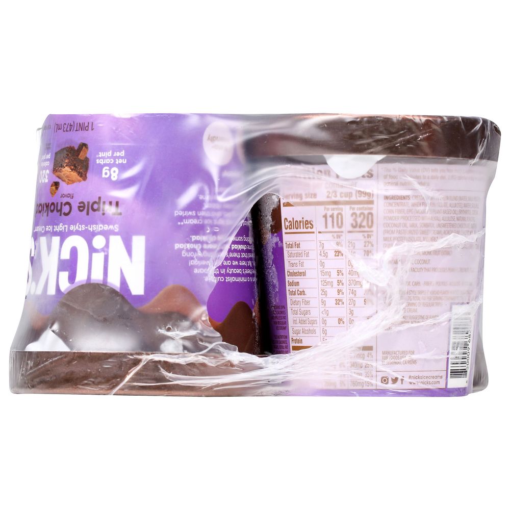 Nicks Triple Choklad Flavor Swedish Style Light Ice Cream