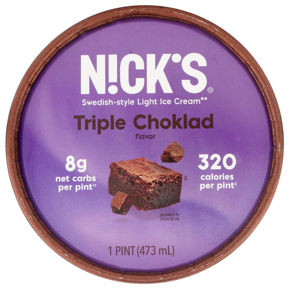 Nicks Triple Choklad Flavor Swedish Style Light Ice Cream
