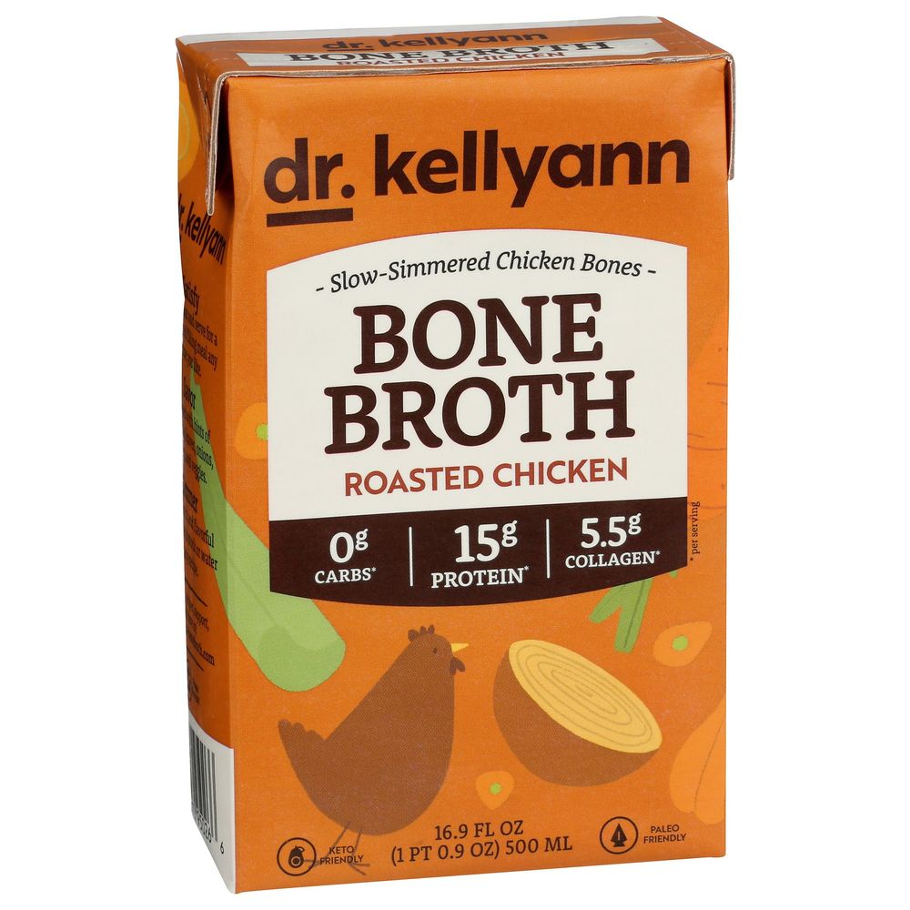 Dr. Kellyann Roasted Chicken Bone Broth, 16.9 Fluid Ounce -- 6 Per Case