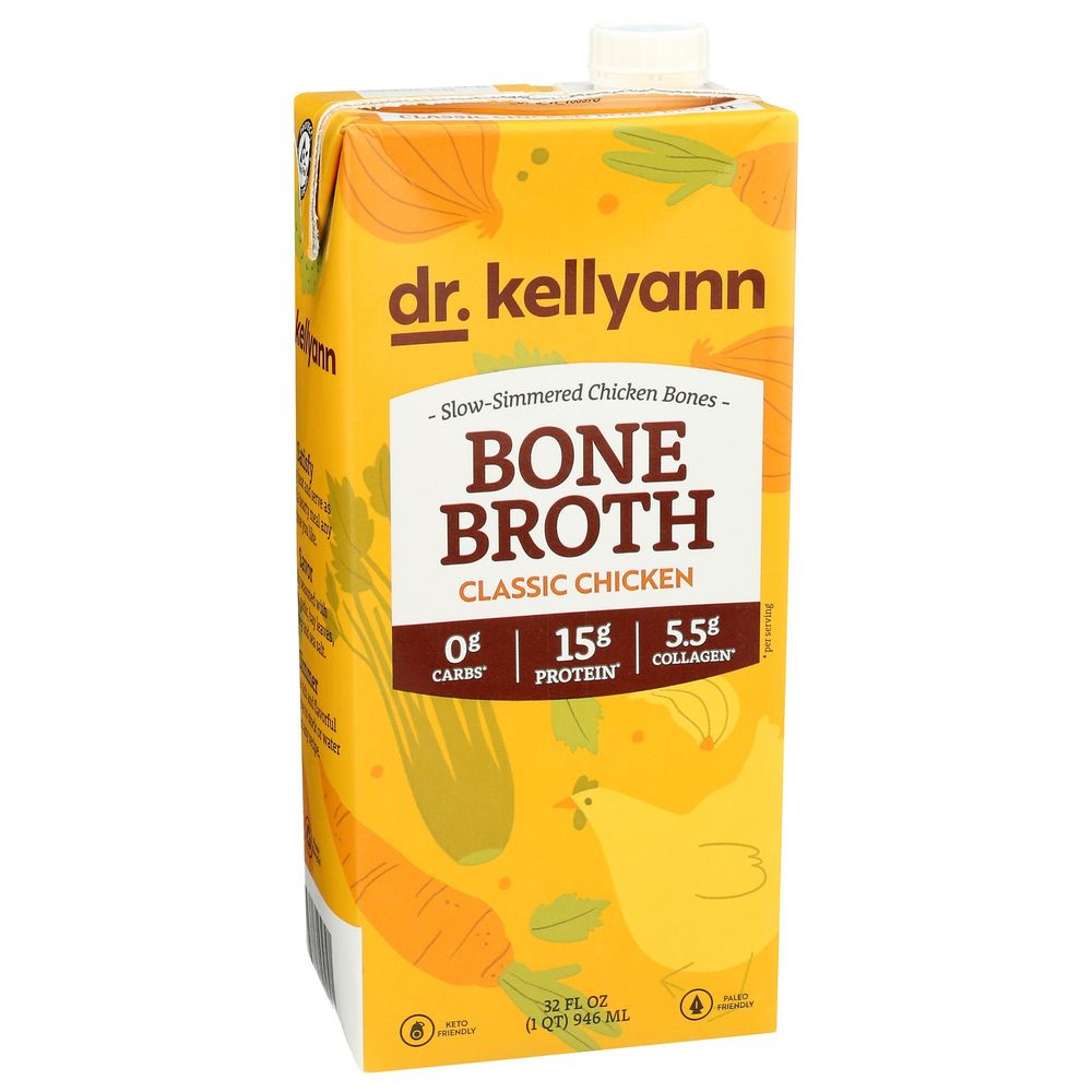 Dr. Kellyann Classic Chicken Bone Broth, 32 Fluid Ounce -- 6 Per Case