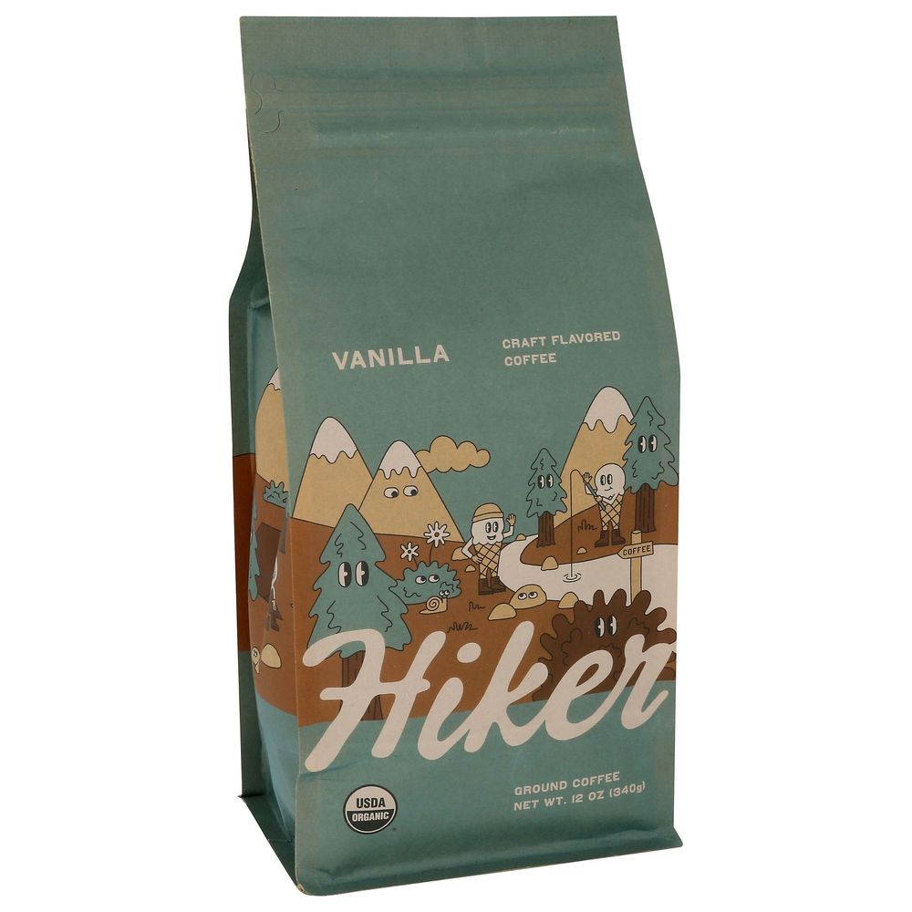 Hiker Vanilla Ground Coffee, 12 Ounce -- 6 Per Case
