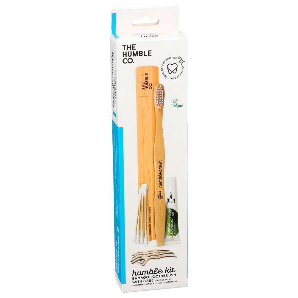 The Humble Co Bamboo Toothbrush Travel Kit, 11 Count