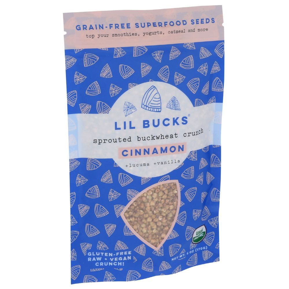 Lil Bucks Cinnamon Sprouted Buckwheat Crunch, 6 Ounce -- 6 Per Case
